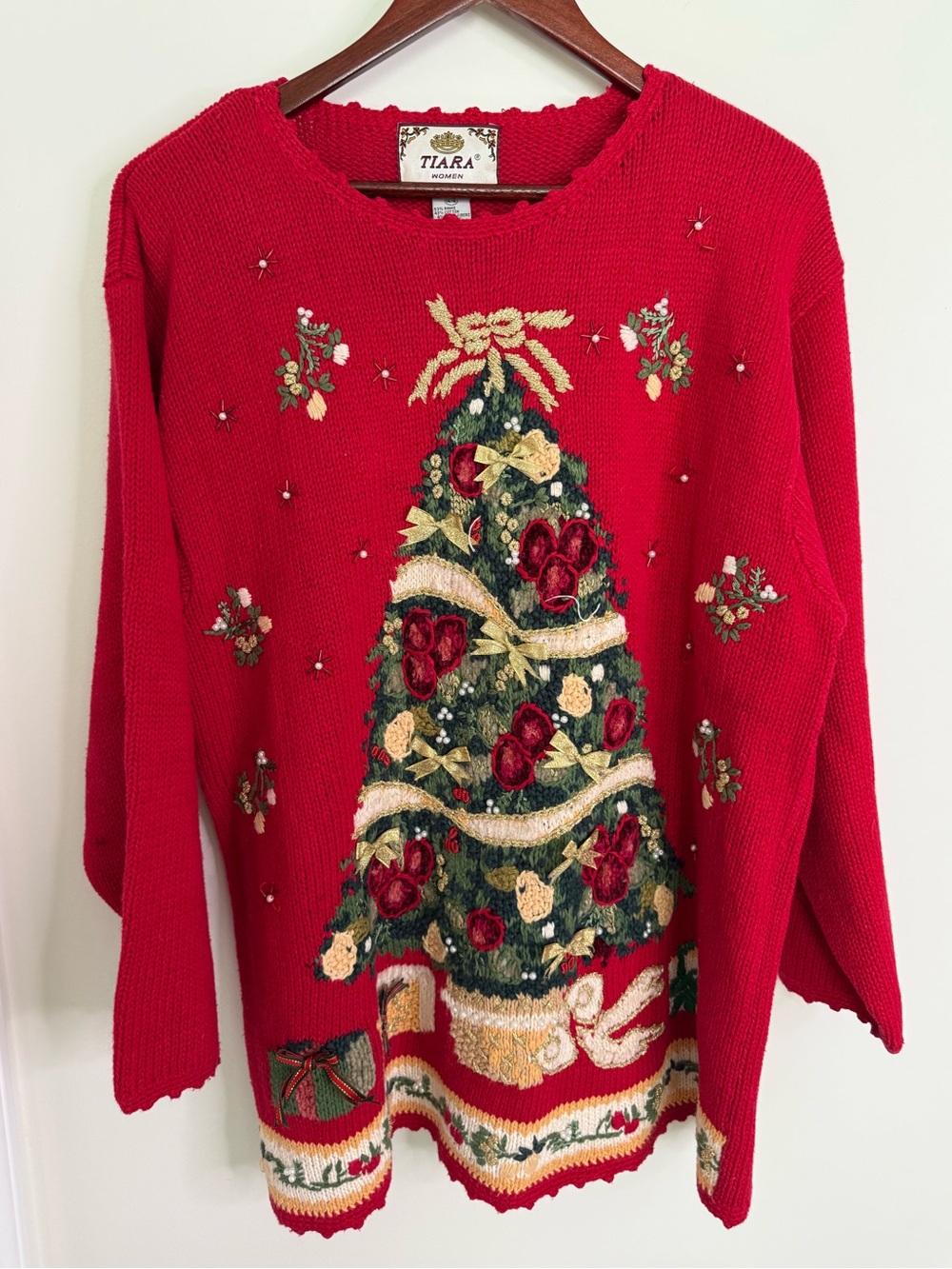 Vintage Tiara Christmas Sweater Size Large/XL/14/16